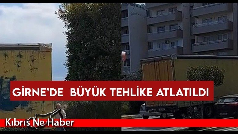 Yokuş yukarı çıkan TIR'ın dorsesi yerinden ayrıldı