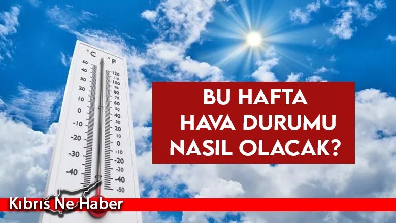Meteoroloji Dairesi Haftalık Tahmin Raporunu Açıkladı