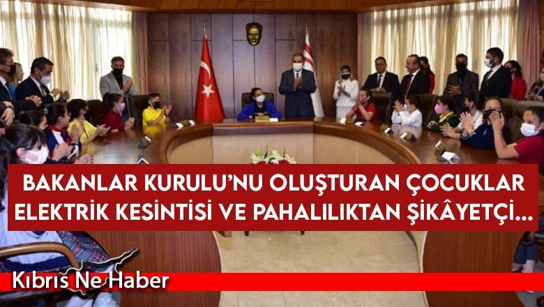 Bakanlar Kurulu’nu oluşturan çocuklar elektrik kesintisi ve pahalılıktan şikayetçi