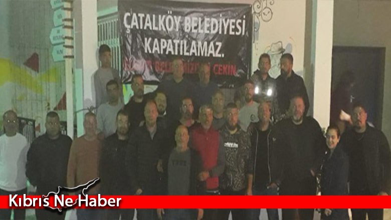 Çatalköy Belediyesi’nin kapatılmaması için Çatalköy’de eylem düzenlendi