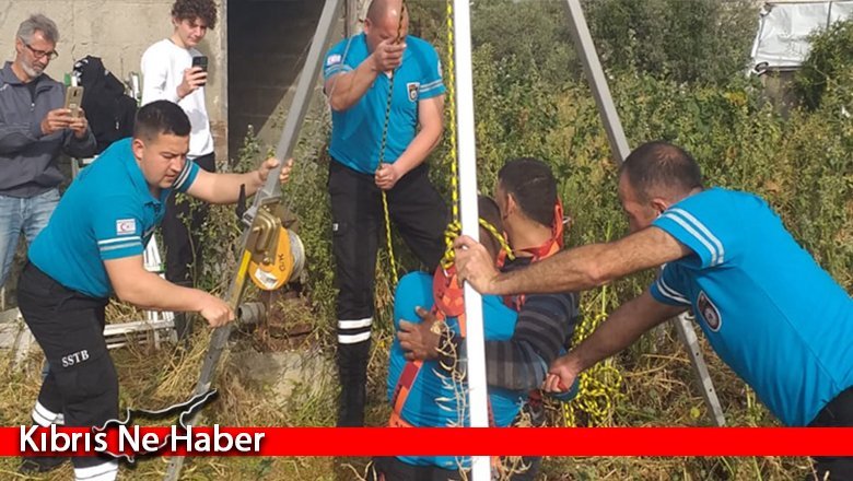 Kuyuya düşen kişi kurtarıldı