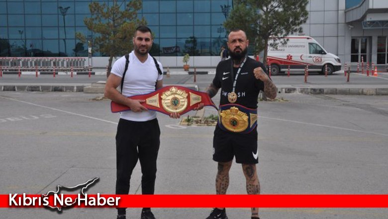 Metin Turunç şampiyonluk kemeri ile adaya döndü