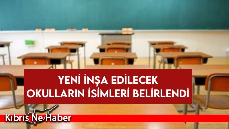 Yeni inşa edilecek okulların isimleri belirlendi
