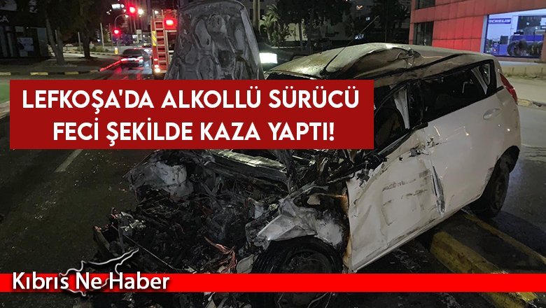 Lefkoşa'da feci kaza!