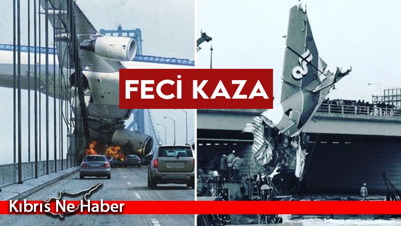 Uçak, köprüye düştü