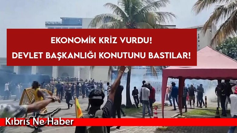 Ekonomik krizin vurduğu Sri Lanka'da binlerce kişi Devlet Başkanlığı konutuna yürüdü!