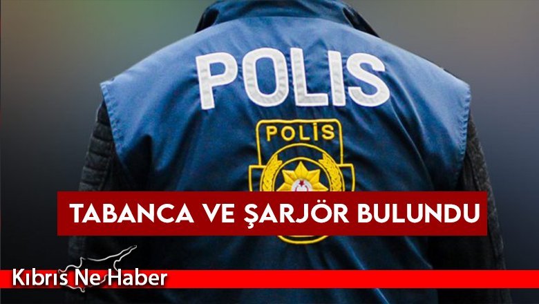 Gazimağusa'da arama: Tabanca ve şarjör bulundu