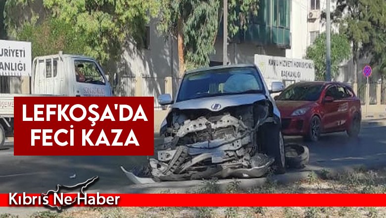 Lefkoşa'da feci kaza...