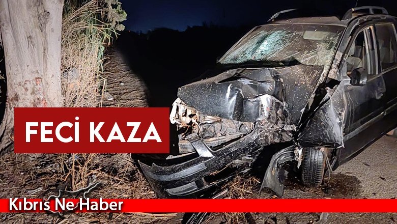 Ağaca çarparak durabildi! Sürücü hastaneye kaldırıldı...