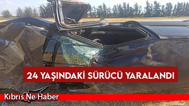 Korkutan kaza: Elektrik direğine çarptı