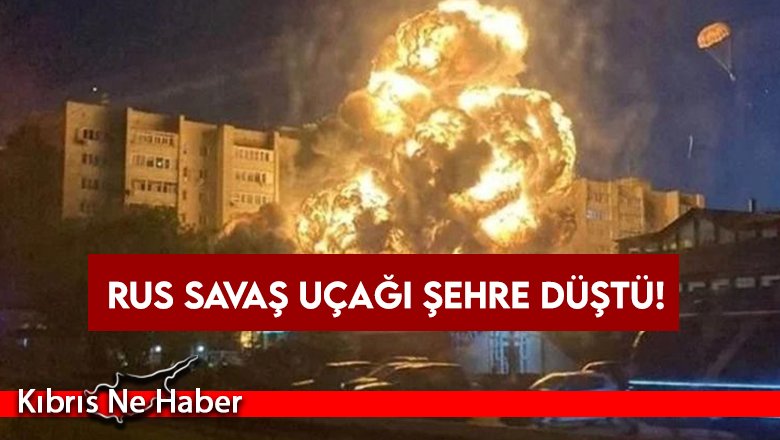 Rus savaş uçağı şehre düştü!
