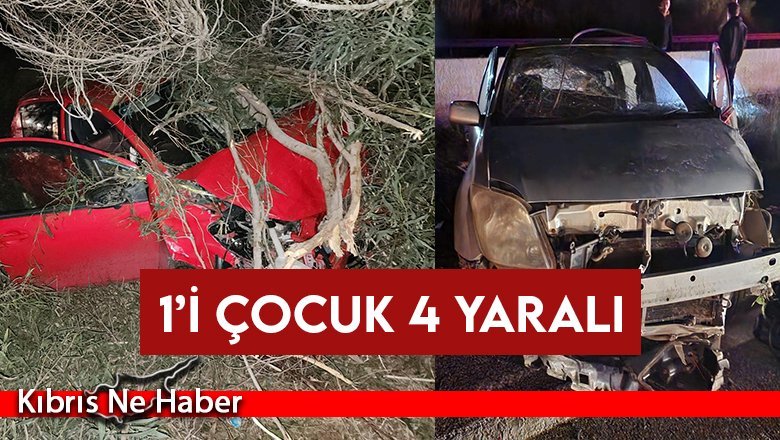 Polis'ten kaza ile ilgili açıklama: 1’i çocuk 4 yaralı