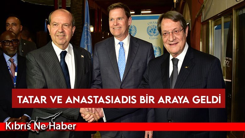 Tatar ve Rum lider Anastasiadis, BM’nin “Yeni Yıl” resepsiyonunda bir araya geldi
