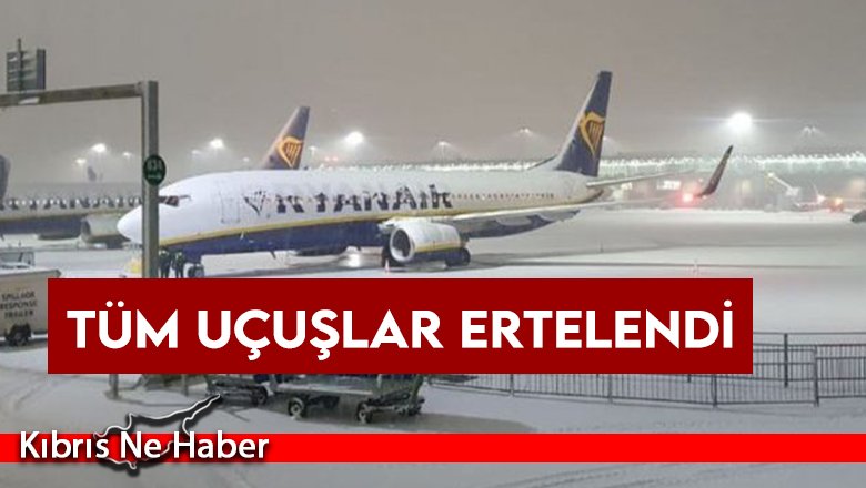 İngiltere'de kar: Londra Stansted Havalimanı'ndan tüm uçuşlar ertelendi