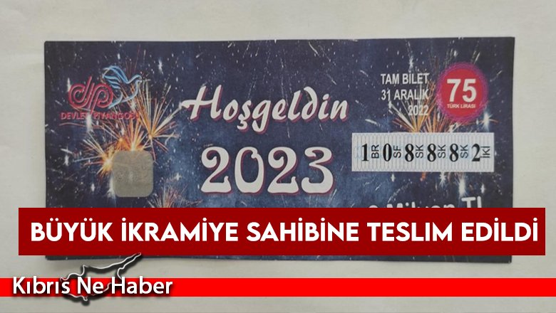 Büyük ikramiye sahibine teslim edildi