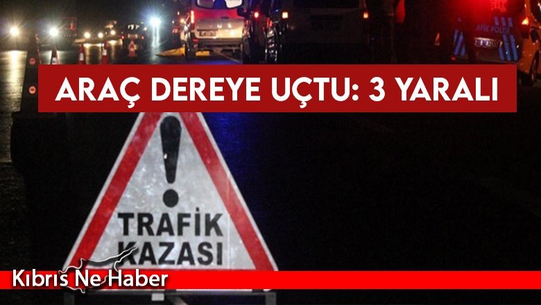 Araç dereye uçtu: 3 yaralı