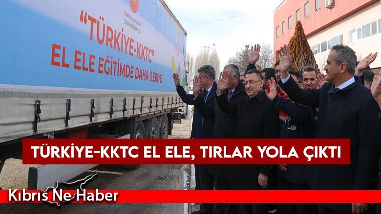 Türkiye'den KKTC'ye 14 tırla eğitim malzemeleri gönderildi...