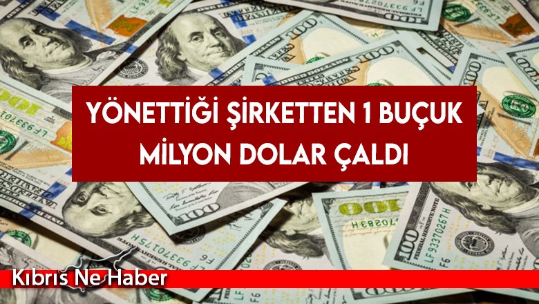 Yönettiği şirketten 1 buçuk milyon dolar çaldı