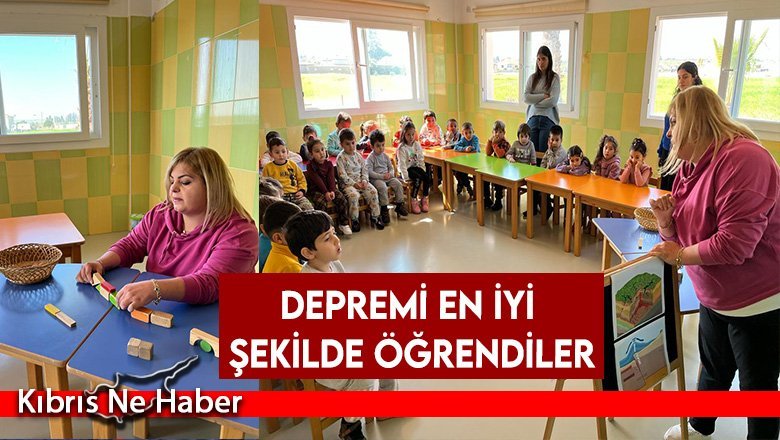 Sevgi Yuvası Kreş Anaokulu ve Etüt Merkezi'nde depremle ile ilgili bilgiler verildi...