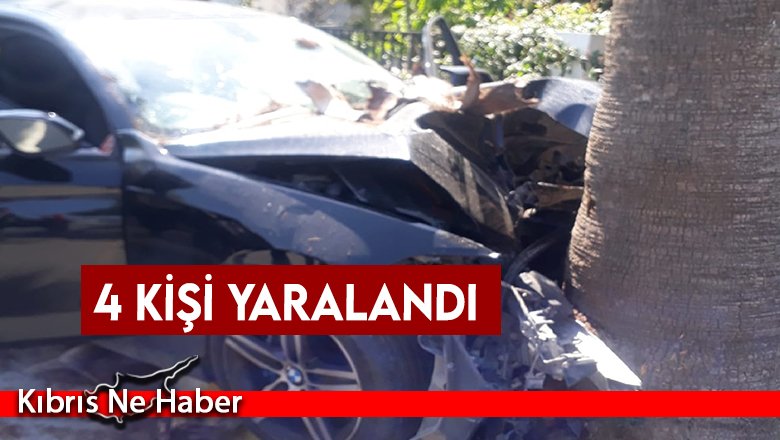 Girne’de kaza… 4 kişi yaralandı