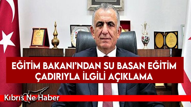 Eğitim Bakanı’ndan su basan eğitim çadırıyla ilgili açıklama