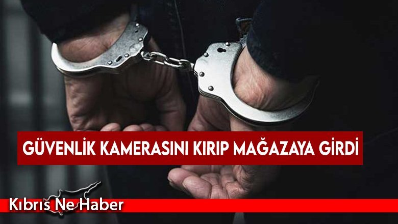 Elektronik eşya mağazasının güvenlik kamerasını kırıp, hırsızlık yaptı...