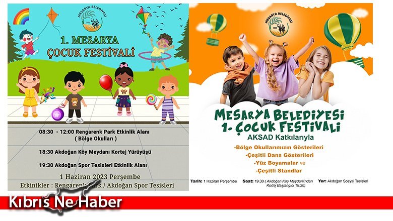 1. Mesarya Belediyesi Çocuk Festivali'nde, eğlence dolu etkinlikler ve oyunlar çocukları bekliyor...