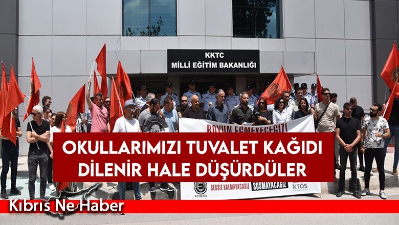 KTÖS ile KTOEÖS’ten Eğitim Bakanlığı önünde eylem: “Sessiz kalmayacağız, susmayacağız”