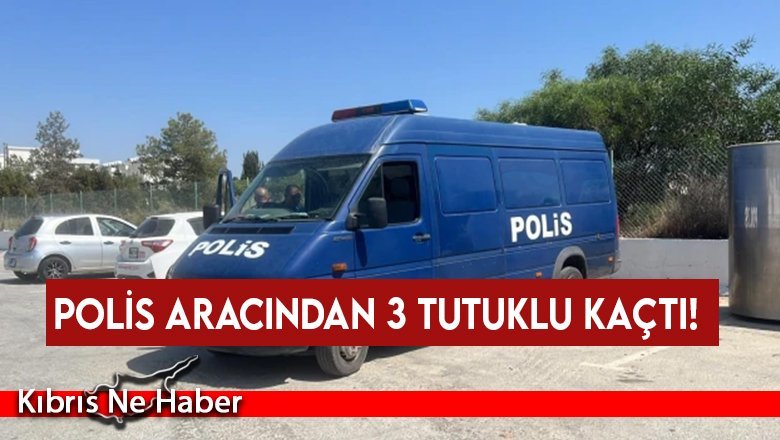 Polis aracından 3 tutuklu kaçtı!