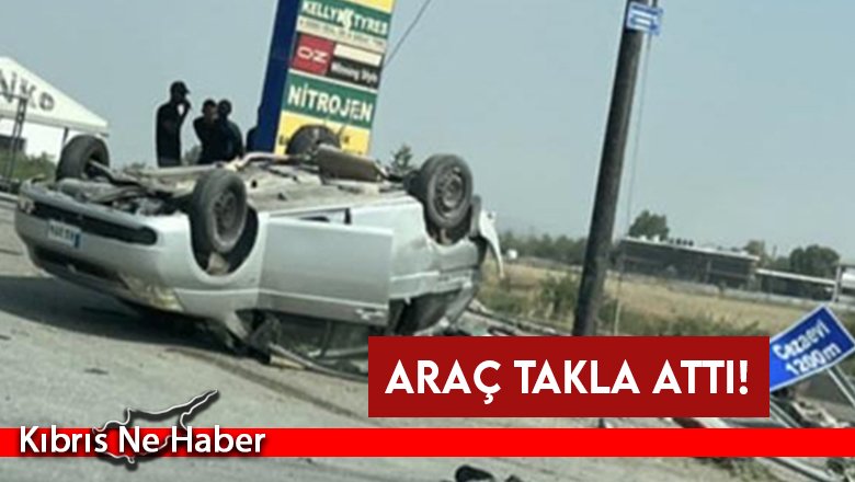 Lefkoşa-Mağusa yolunda kaza ucuz atlatıldı