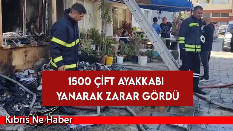 Göçmenköy’de ayakkabı deposunda yangın: 1500 çift ayakkabı yanarak zarar gördü