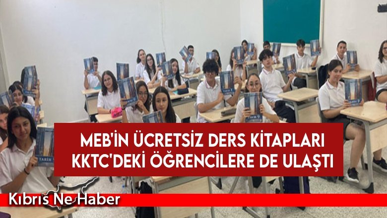 MEB'in ücretsiz ders kitapları KKTC'deki öğrencilere de ulaştı