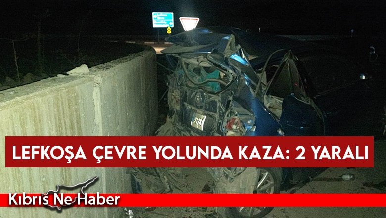 Lefkoşa çevre yolunda kaza! 2 genç yaralandı