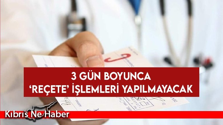 Önemli Duyuru: Ecza Deposunda Stok Sayımı Sebebiyle Reçete İşlemleri Geçici Olarak Durdurulacak