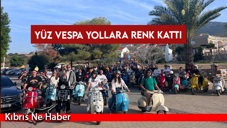 Vespa Club Cyprus Geleneksel Sonbahar Gezisini 100 Vespa’nın Katılımıyla Gerçekleştirdi
