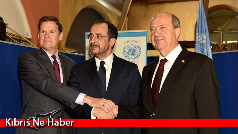 Tatar ve Hristodulidis BM yeni yıl resepsiyonunda bir araya geldi