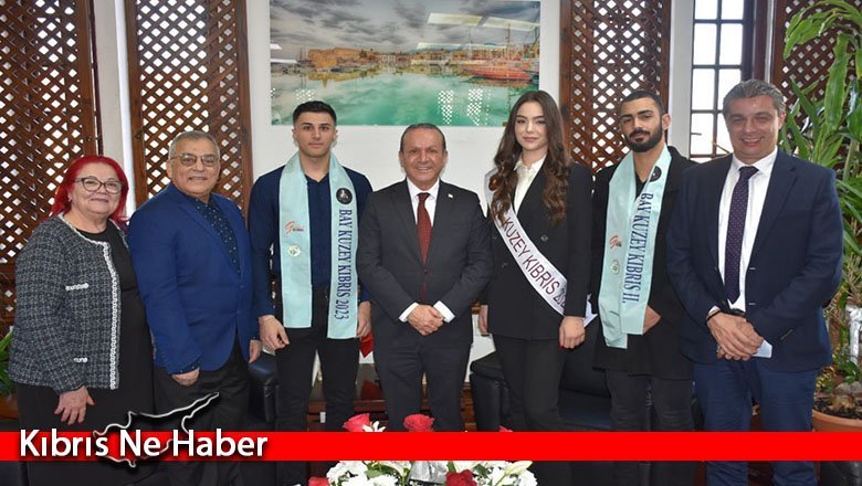 Güzellik kraliçesi Fatma Mani ve Bülent Günkut Fikri Ataoğlu’na ziyarette bulundular
