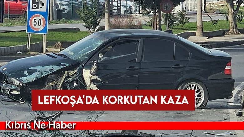 Yılın ilk gününde Lefkoşa'da meydana gelen kaza korkuttu...