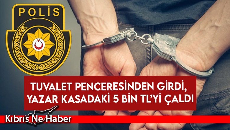 Gazimağusa’da bir iş yerinin penceresini kırdılar, kasadaki 5 bin TL’yi çaldılar