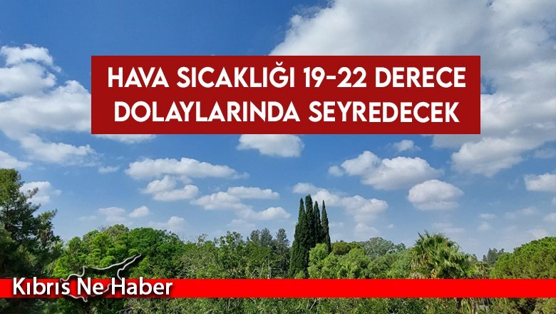 Hafta boyunca sıcaklık 19-22 derece dolaylarında