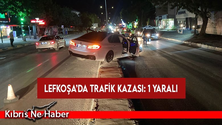 Lefkoşa’da trafik kazası: 1 yaralı