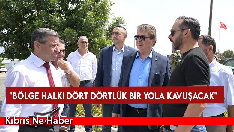 Başbakan Üstel, Alsancak Lapta yolunda incelemelerde bulundu