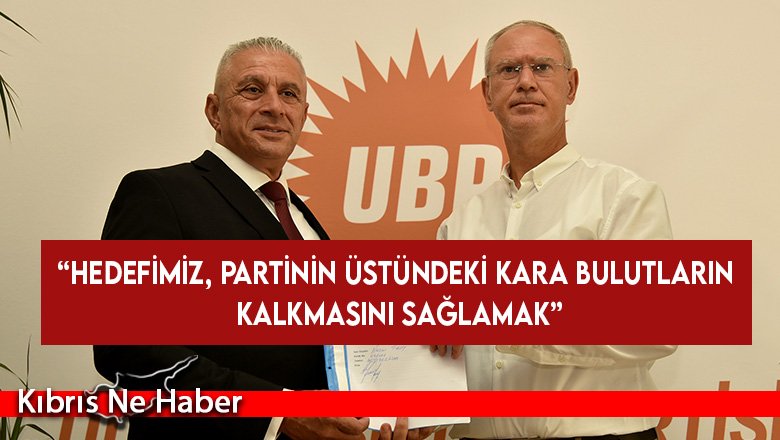 Taçoy, UBP Parti Başkanlığı için adaylık başvurusunu yaptı