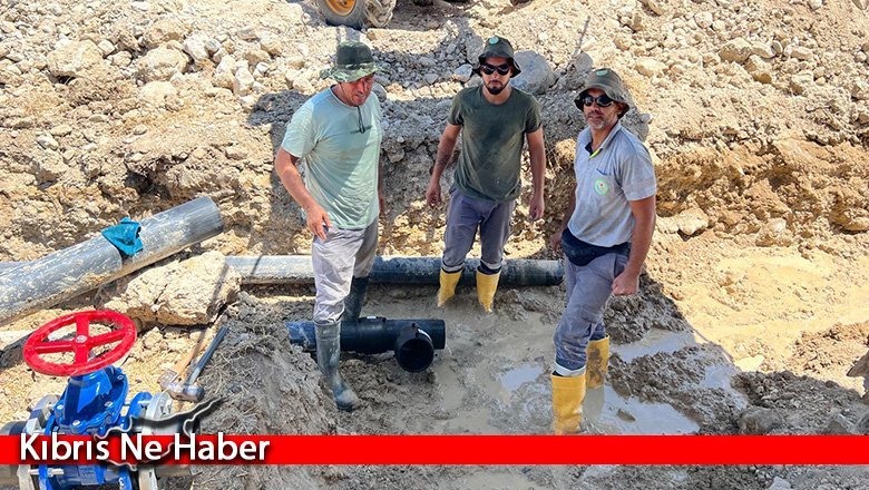Değirmenlik Akıncılar Belediyesi, 3 bin 200 metre yeni su hattı döşedi