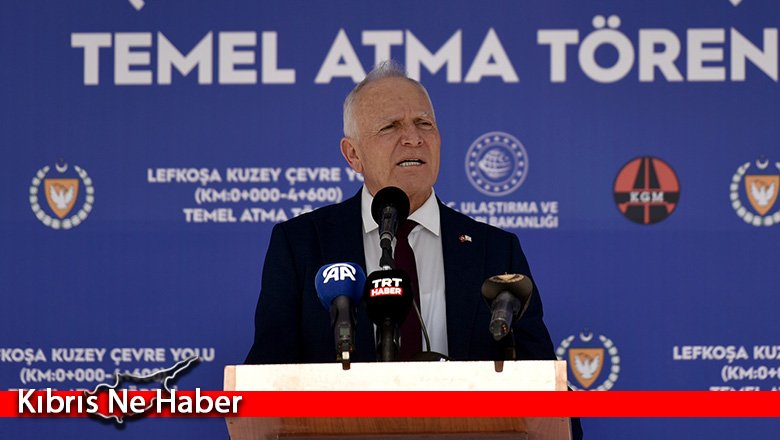 Cumhuriyet Meclisi Başkanı Töre, Lefkoşa Kuzey Çevre Yolu’ndaki yonca kavşağı temel atma törenine katıldı