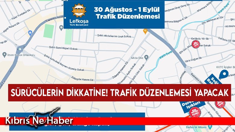 LTB, Bedrettin Demirel ve Osman Örek Caddelerinde trafik düzenlemesi yapacak