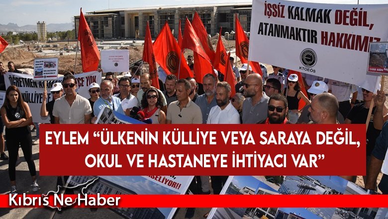 KTOEÖS, Lefkoşa’da eylem yaptı, okulların açılmamasını protesto etti