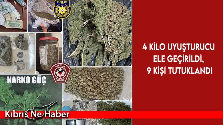 3 ilçede “Narko-Güç Operasyonu”: 9 kişi tutuklandı