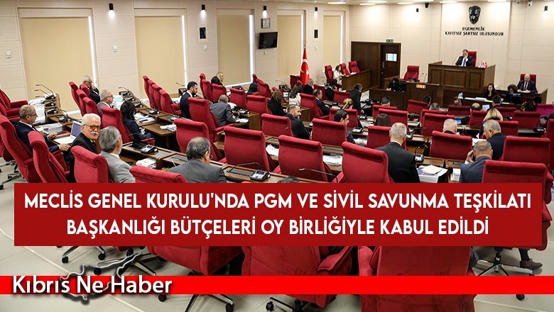 Meclis'te PGM ve Sivil Savunma Teşkilatı Başkanlığı bütçeleri oy birliğiyle kabul edildi