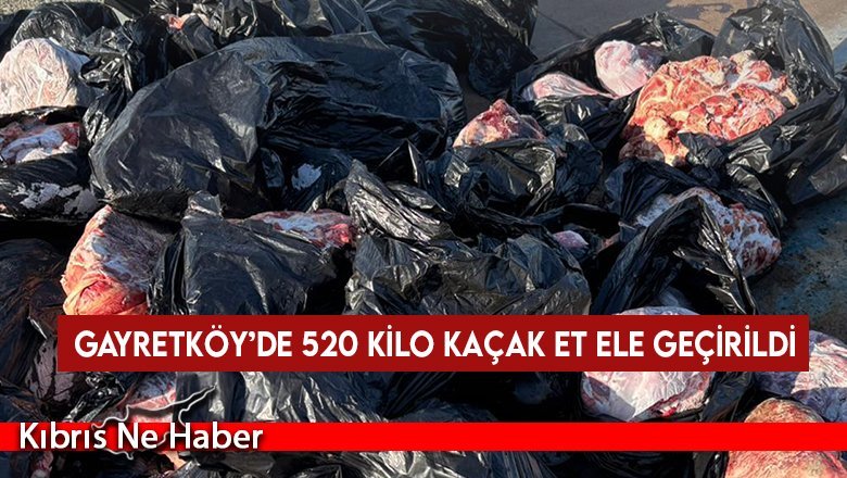 Gayretköy’de 520 kilo kaçak et ele geçirildi